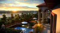 Urban High-end villa balcony view