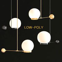 O G Contrapesso 8 inch Globe Led Pendan 3d model