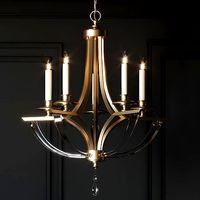 John-Richard Collection Bent 5-Light Crystal Chandelier