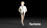 Humano Child walking and looking 0307