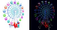 Ferris wheel day and night