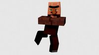 Minecraft villager character rigged