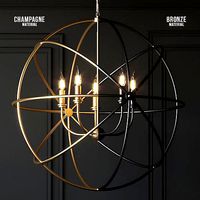 Ballard Design Beau Orb Chandelier Antique Silver and etc