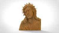 Jesus relief 3d stl models for artcam and aspire