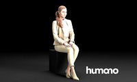 Humano Elegant business woman stitting and looking 0118