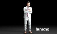 Humano Elegant business man standing with  arms crossed 0108