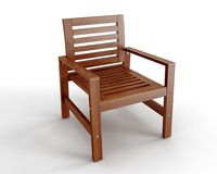 APPLARO Chair with armrests outdoor brown stained