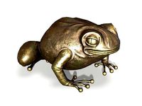 Brass Toad Figurine lowpoly