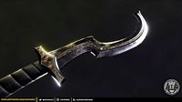 Obsidian Egyptian Khopesh Sword - PBR game ready 3d weaponl
