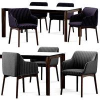 Elle chair and Alpha table - Calligaris