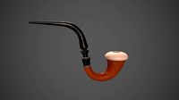Victorian era pipe tobacco low poly