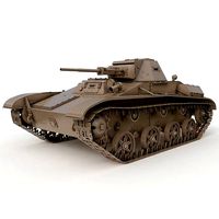 Tank T 60 Soviet Clay VRay