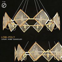 Luxury romb chandelier 3d model
