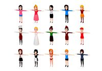 Cartoon Girl Character Pack 1