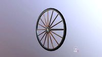 Carriage wheel Low poly