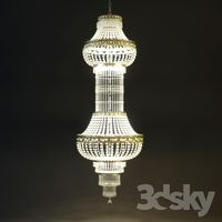 High crystal chandelier