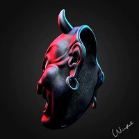 Old Japanese Hannya Demon Dark Mask