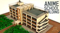 Anime School Building - 3D