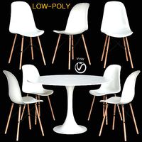 Mesa De Jantar Oval 3d model