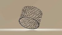 Simple cylinder with hexagonal mesh or honeycomb pattern