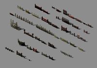 Game Building Decoration - Fence 01