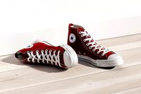 Rubber-soled sports shoes