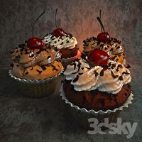 Cupcake with cherry