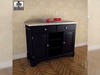 Kitchen Cart with Gray Granite Top 3D Model