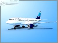 Falcon3D A319 Jet Blue 3D Model