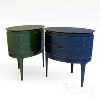 Aged bedside table