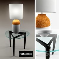 Roche Bobois Echoes end table &amp;amp; Calabre lamp