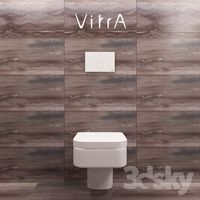 Hanging toilet (white) W.Jewels and flush glass panel white