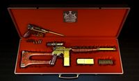 Mauser 1930 gun gold with gravy upgrate with case 3D Model
