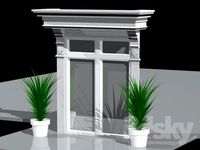 Entrance door with the facade decor Izoman