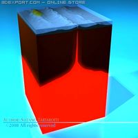 Ocean crust section 3D Model