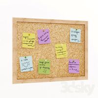 Cork Board with notes