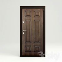 Paneled door entrance