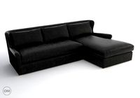 Winslow leather sectional 7843 &amp; wool-3104 LAF