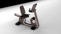 Recline Gym Cardio Trainer 3D Model