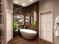 Bathroom model with sanitary ware - Corona materials