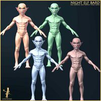 Night Elf Bard Clean Textures