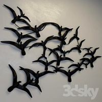 Wall panels "Birds in flight"
