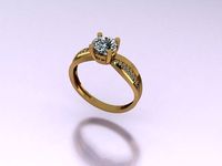 solitaire  T 393 | 3D