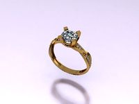 solitaire  T 489 | 3D