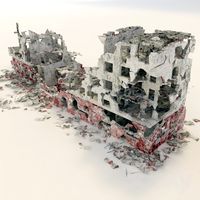 The ruins of a building
