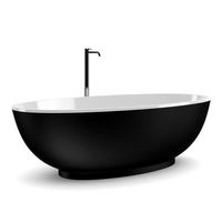 Black Bathtube 3D Model