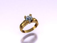 solitaire  T 629 | 3D