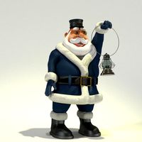 Conductor Santa for Poser