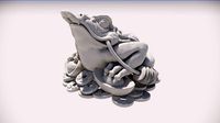 The golden toad print model