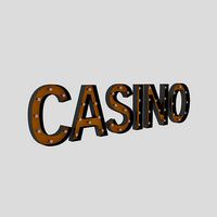 Casino Sign With Bulb